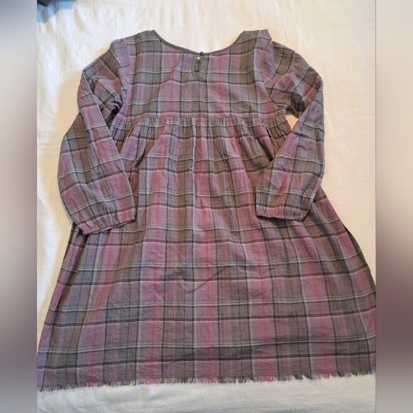 Peek girls size 14 3XL purple plaid long sleeve tunic, super soft, EUC - Picture 2 of 5